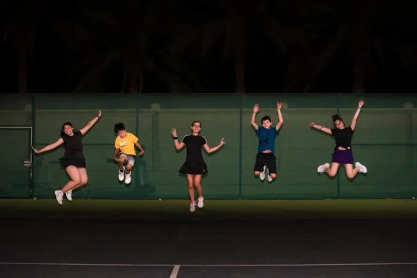 tennis celebration